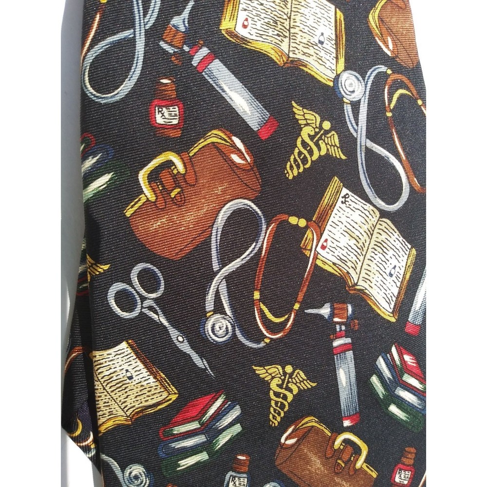 Alynn Silk Neck Tie "Is there a doctor in the house"